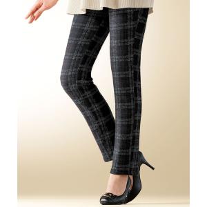 パンツ ぽかぽかあったか裏ファーパンツ股下７４cm