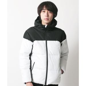 ブルゾン アウター タフタ 切替 中綿 ジャケット メンズ