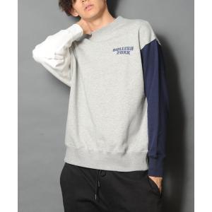 スウェット BULLISH(ブリッシュ) バイカラー クルーネックトレーナー
