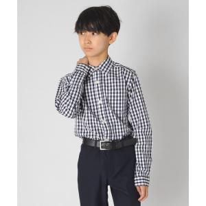 シャツ ブラウス チェック柄ドレスシャツ