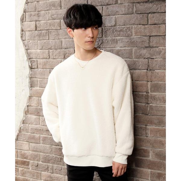 トレーナー スウェット ワイドシルエット シャギーボア クルーネックカットソー メンズ レディース
