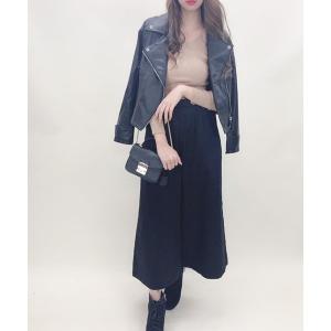 パンツ 無地ワイドパンツ