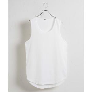 タンクトップ WEGO/ラウンドワッフルタンクトップ