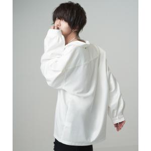 シャツ ブラウス ドルマンスリーブオープンカラーシャツ