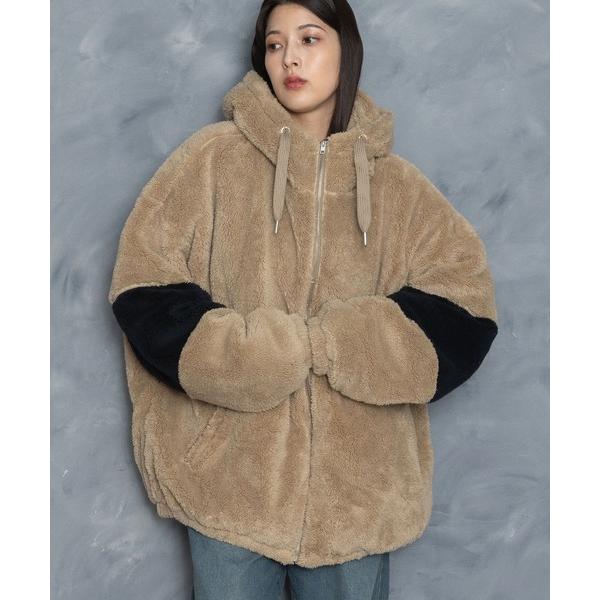 ブルゾン アウター スーパービッグシルエット もこもこボアフードブルゾン メンズ レディース
