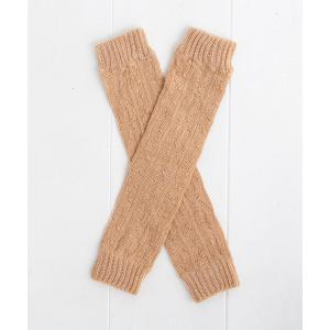 レッグウォーマー 縄編みローゲージレッグウォーマー