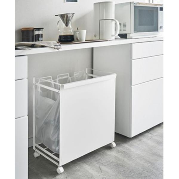 ゴミ箱 ダストボックス tower（タワー）目隠し分別ダストワゴン　3分別