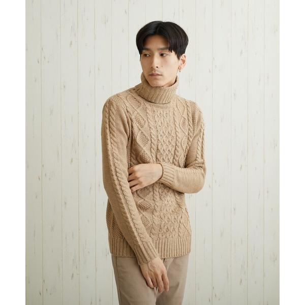 ニット セーター /Bling Leads/ケーブルタートルニット レディース メンズ