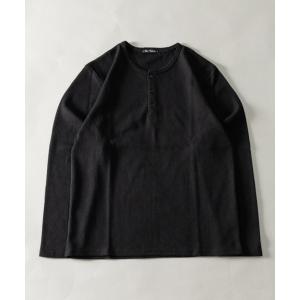 tシャツ ワッフル ヘンリーネック ロングTシャツ メンズ レディース