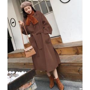 コート チェスターコート サイドスリット オーバーサイズ チェスターコート レディース