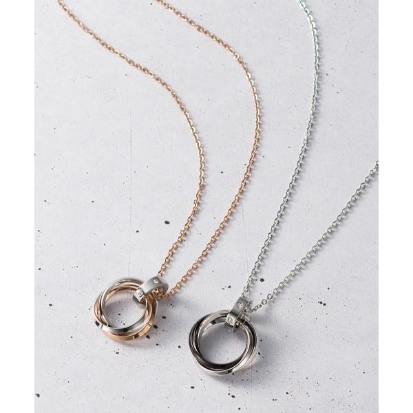 ネックレス 金属アレルギー対応「ieLS」ステンレス　Ring of Love ペアネックレス レデ...