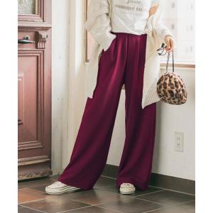 パンツ 裏シャギーワイドパンツ