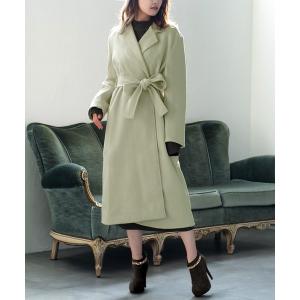 ElegChic コート チェスターコート 家で洗えるヘリンボーン柄 コート