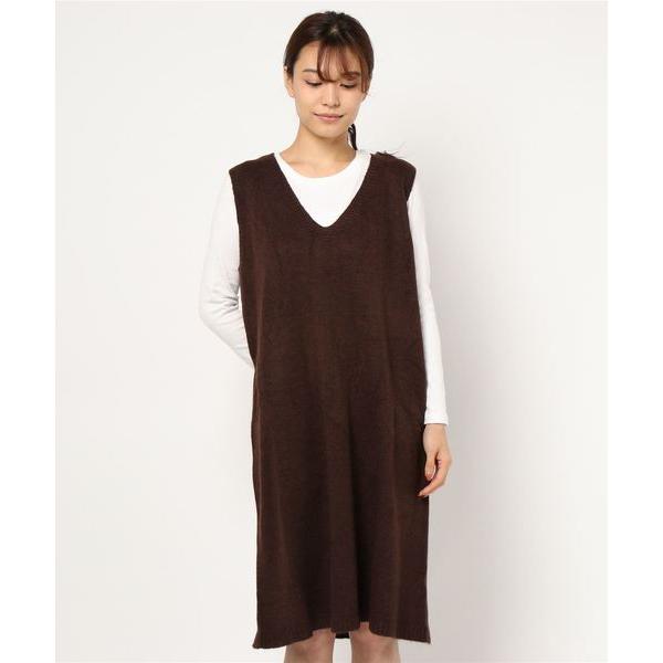 ワンピース Vネックニットベストワンピース