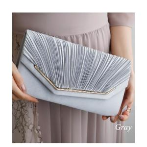 バッグ クラッチバッグ 結婚式バッグ サテンプリーツバッグ