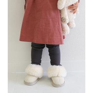 ブーツ ファー付きキッズムートンブーツ