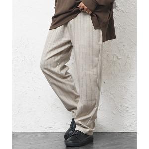 パンツ スラックス ワイド テーパードパンツ メンズ グレンチェック