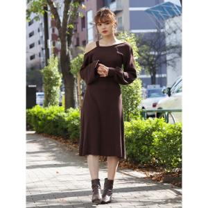 オープンショルダー ニット ワンピース チュニック の商品一覧 ファッション 通販 Yahoo ショッピング