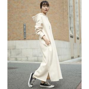 ワンピース 裏起毛フードパーカー