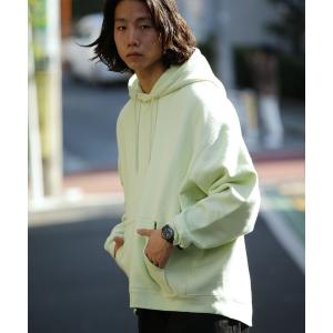 パーカー ビッグシルエット ラウンドヘム スウェットパーカー/変形スウェットフーディ/トレーナー