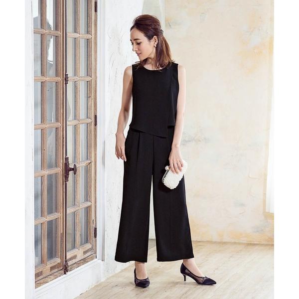 パンツ フレアオールインワンパンツドレス レディース