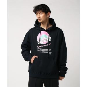 パーカー メンズ MYne マイン / Sprushade hoodie プリントスウェットビッグシルエットパーカー / G04HD251｜zozo