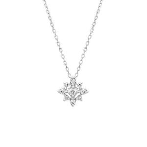 con affetto ネックレス Pt900 一粒ダイヤネックレス レディース