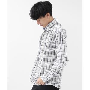 シャツ ブラウス リップルチェックBDシャツ