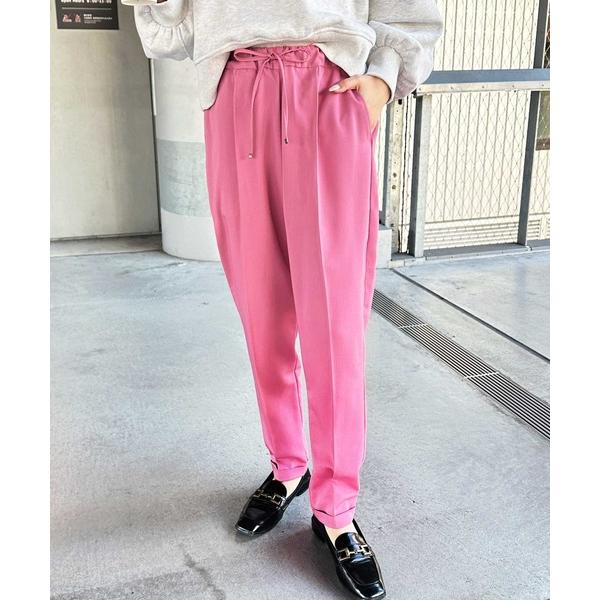 スラックス パンツ 「７サイズ/８色展開」楽ちんなのにきれい魅せ！美脚タックテーパードパンツ レディ...
