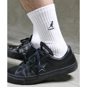 靴下 KANGOL　[MEN'S] クルー丈 無地ソックス 3Ｐ