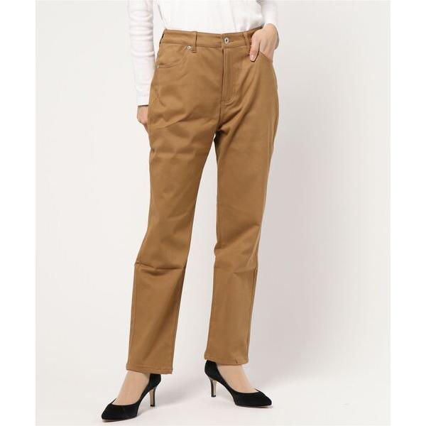 パンツ あったか蓄熱保温綿サテンパンツ股下６８cm レディース