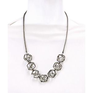 ネックレス スクエアビジューネックレス メンズ レディース