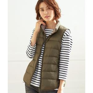 ダウンベスト ダウン 軽量ダウン配色使いベスト（ポーチ付）