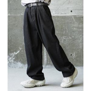 ジーンズ ワイド バルーンデニムパンツ メンズ レディース