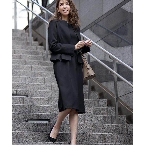 セットアップ ノーカラージャケット コクーンワンピース セットアップ スーツ フォーマル セレモニー...