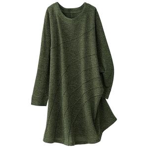 チュニック 杢調素材切替デザインチュニック