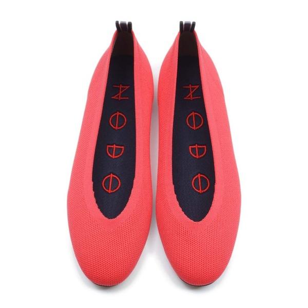 パンプス KNIT FLATS ROUND Deep Pink