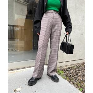 パンツ スラックス フレアープレススラックス