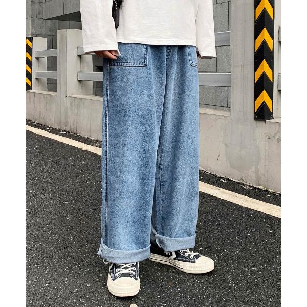 ワイドパンツ ジーンズ 「neos -addictive design-」ワイドシルエット デニムパ...
