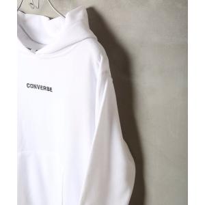 パーカー 裏毛ブランドロゴ刺繍ワンポイントプルオーバーパーカー