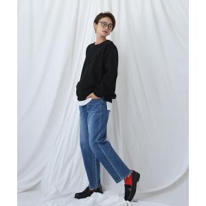 マタニティ コットンビンテージ風 マタニティデニムパンツ