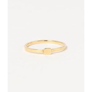 con affetto 指輪 リング K18ダイヤスクエアリング レディース