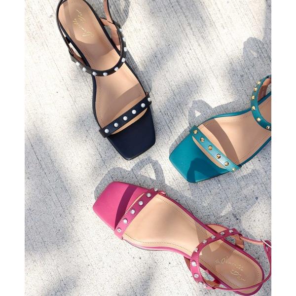 サンダル モチーフラインフラットサンダル レディース