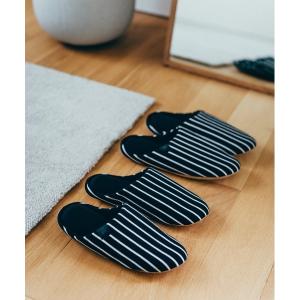 スリッパ ストライプチャールズルームシューズ