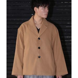 コート チェスターコート メルトン袖 フレア ショート丈