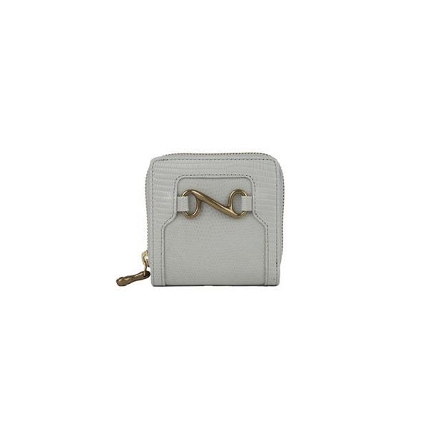 財布 メビウス ラウンドジップ フォールデッド ウォレット リザード 二つ折り財布 レディース