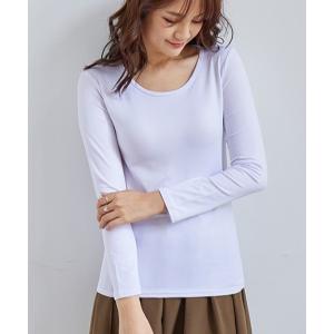 インナーシャツ 肌着 ラウンドネック裏起毛インナー レディース