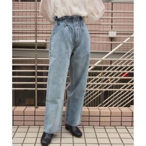 パンツ デニム ジーンズ セミワイドハイウェストデニム