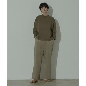 ニット ロールネックアイレットデザインニット