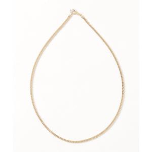ネックレス K18 Curb Necklace 40cm　幅約2.5mm レディース メンズ